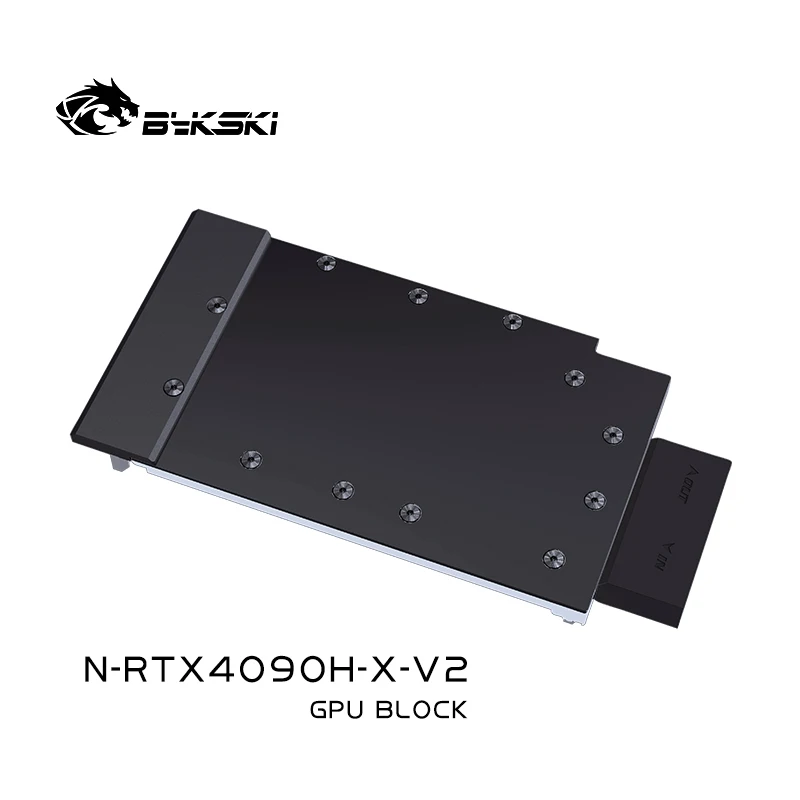 Bykski N-RTX4090H-X-V2 كتلة وحدة معالجة الرسومات المعدنية بالكامل لـ NVIDIA RTX 4090 الإصدار المرجعي/بطاقة الفيديو AIC لتبريد المياه/المبرد النحاسي