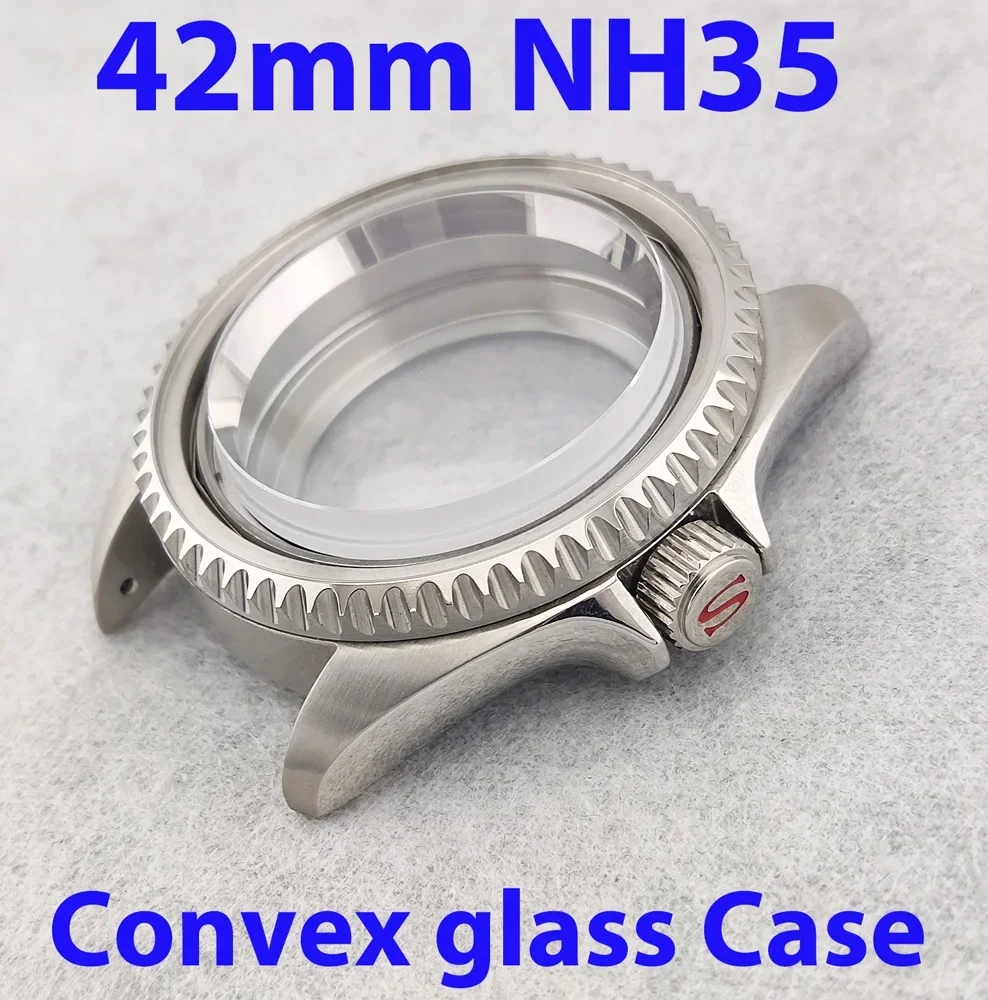 

Корпус часов 42 мм, корпус NH35, корпус SKX007 009, корпус из нержавеющей стали, сапфировое стекло, водонепроницаемый корпус, подходит для механизма NH35/NH36