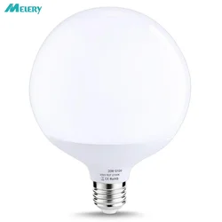 Bombilla LED E26 E27 para uso doméstico, lámpara de 20W, globo G120, tornillo Edison, 200W equivalente a luz diurna, 5/6000K, blanco cálido, 2700K, 1800lm