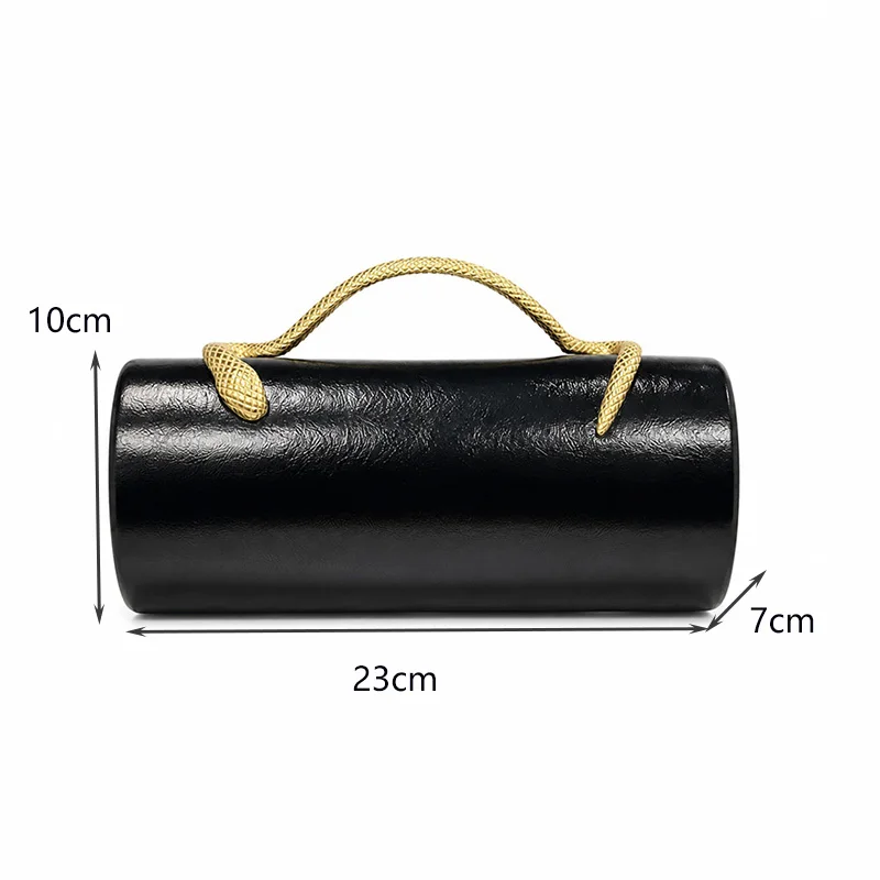 Ladies' New PU Snake Patterned Handheld Banquet Bag Fashion Crossbody Bag Classic Solid Color Handbag Large Capacity Handbag