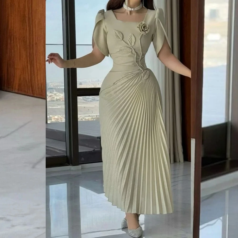 

Floral Chiffon Long Bespoke Occasion Gown Evening Dresses Prom Pastrol Unisex Jersey Retro Dubai Saudi Arabic Customized