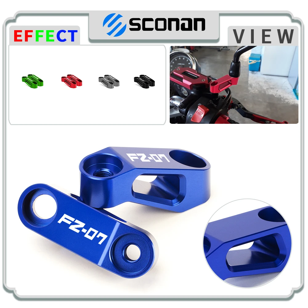 

For FZ 07 09 FZ07 FZ09 FZ-07 FZ-09 -2023 2024 All Year Mirrors extender Rearview Mirror Extender Adaptor motorcycle accessories