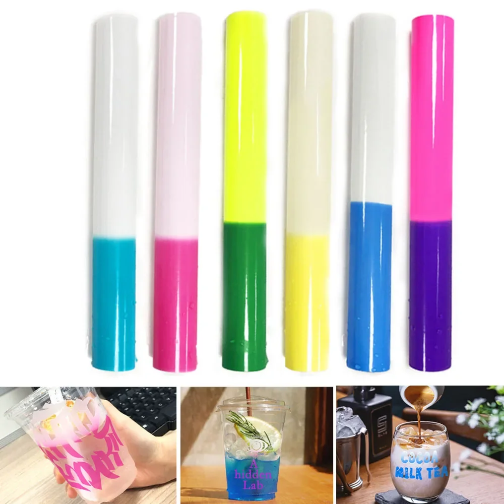 1 Roll Cold Temperature Color Changing Self Adhesive Vinyl PVC Vinyl for Mugs Glass Cup DIY Decor