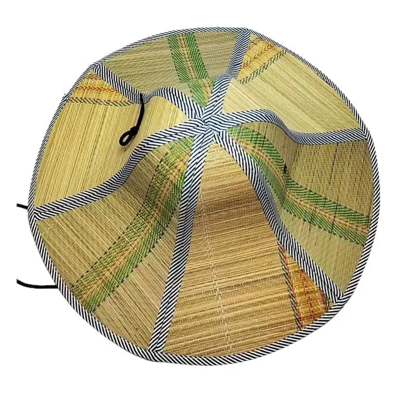 Breathable Wide Brim Sun Hat Unisex Bamboo Straw Foldable UV Protection Outdoor Gardening Farm Tea Picking Travel Beach Cap