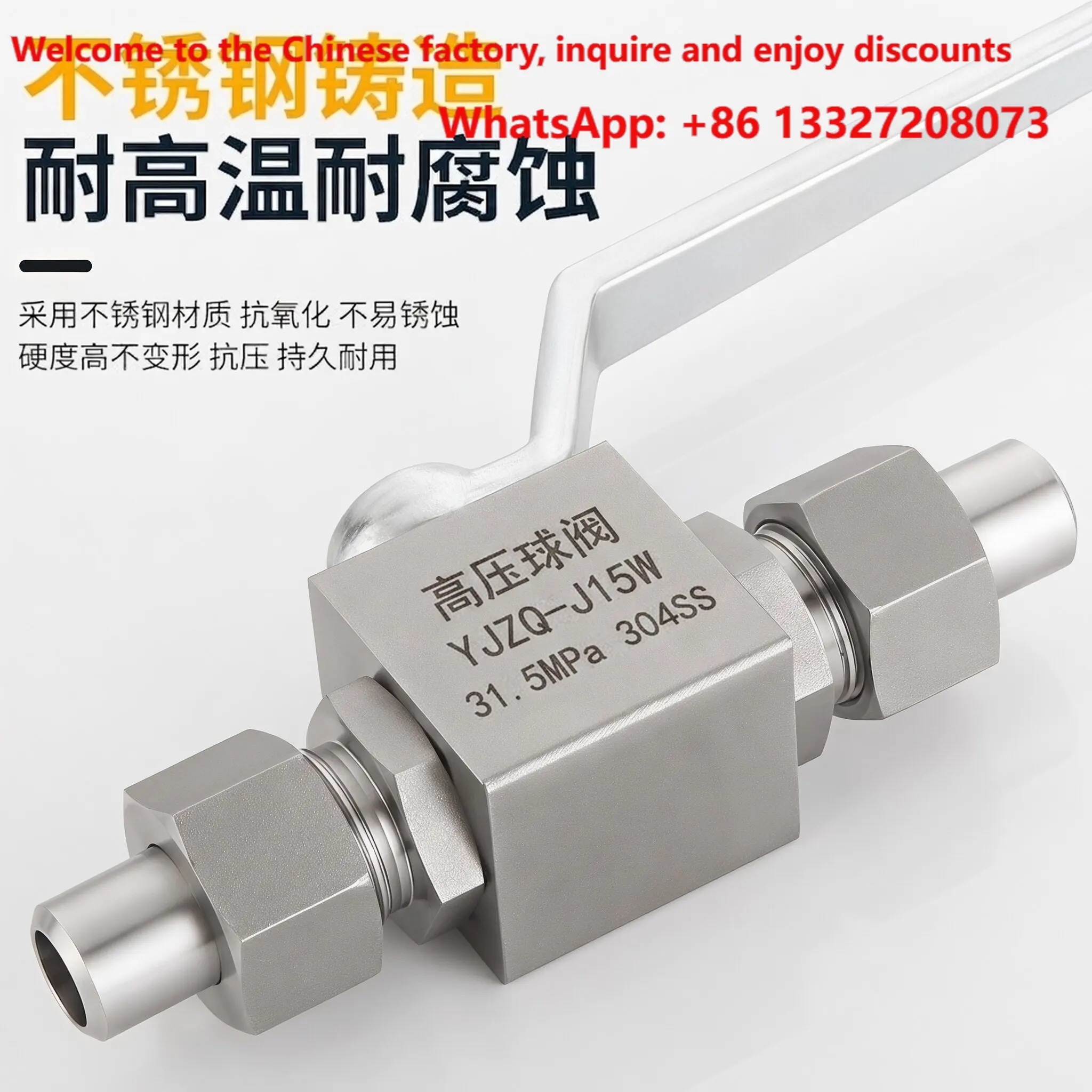 304/316 stainless steel welded high-pressure manual ball valve straight through ball valve with internal thread ball valve