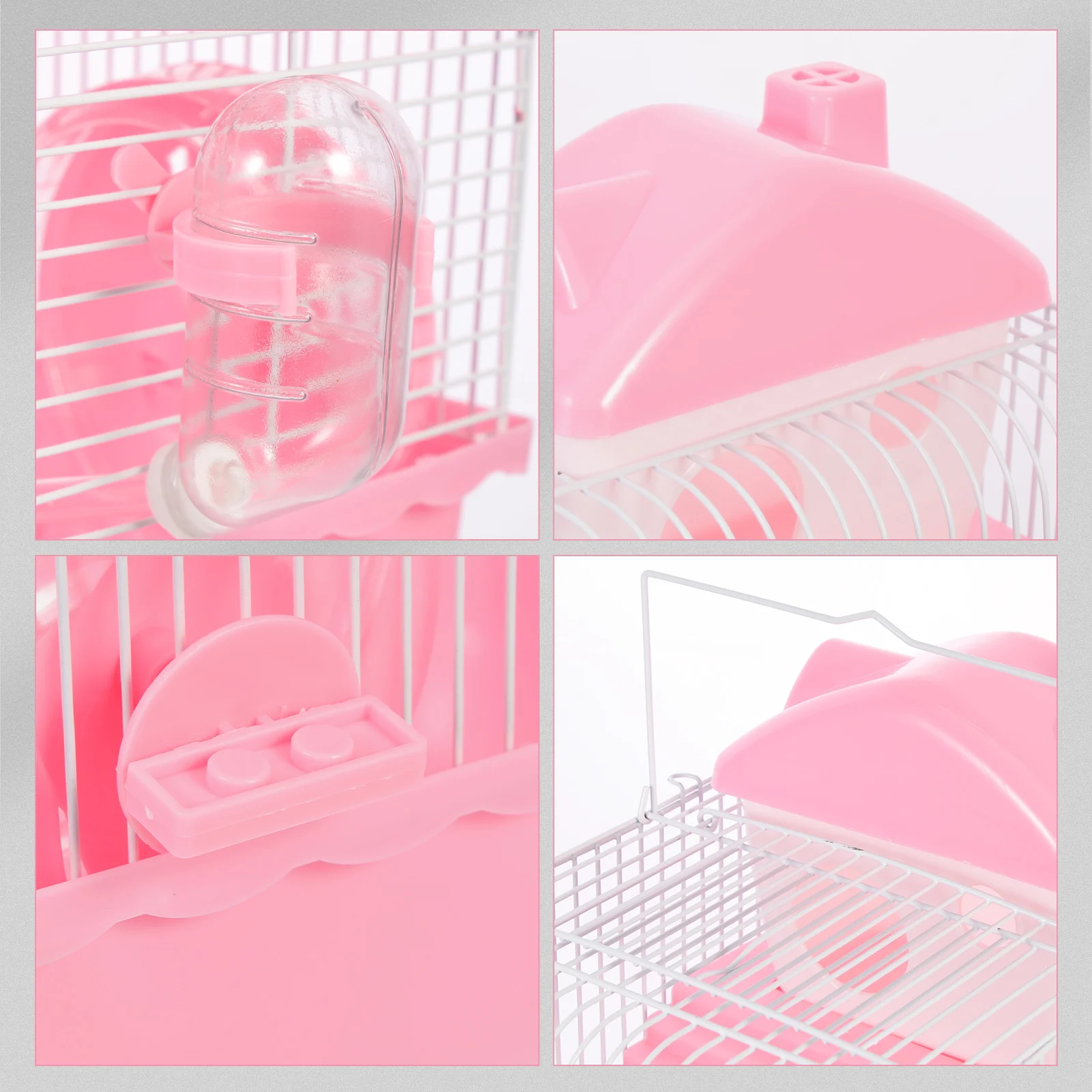 

Hamster Castle Small Pet Hut Double-Layer Cage For Rodent Hideout Wear-Resistant Chinchilla Rat Platform Guinea