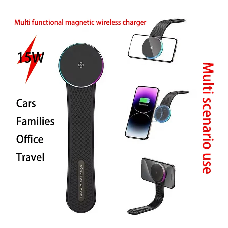 

2025 клейкий стиль, регулируемое автомобильное магнитное беспроводное зарядное устройство для Magsafe iPhone, Samsung, Xiaomi, быстрая зарядка, зарядные устройства для телефонов