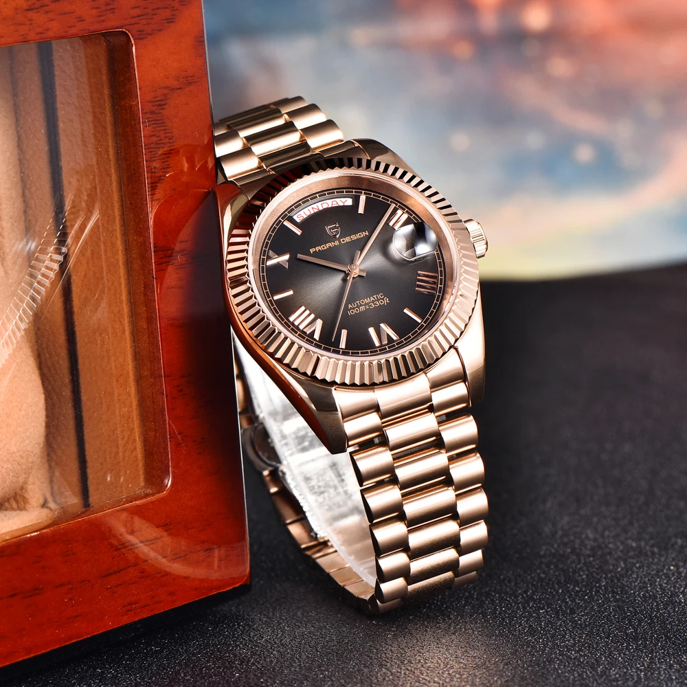 2023 New PAGANI DESIGN DD40 Luxury Automatic Mechanical Watch For Men AR Sapphire Glass NH36A Date ReloJ Hombre Waterproof 100m