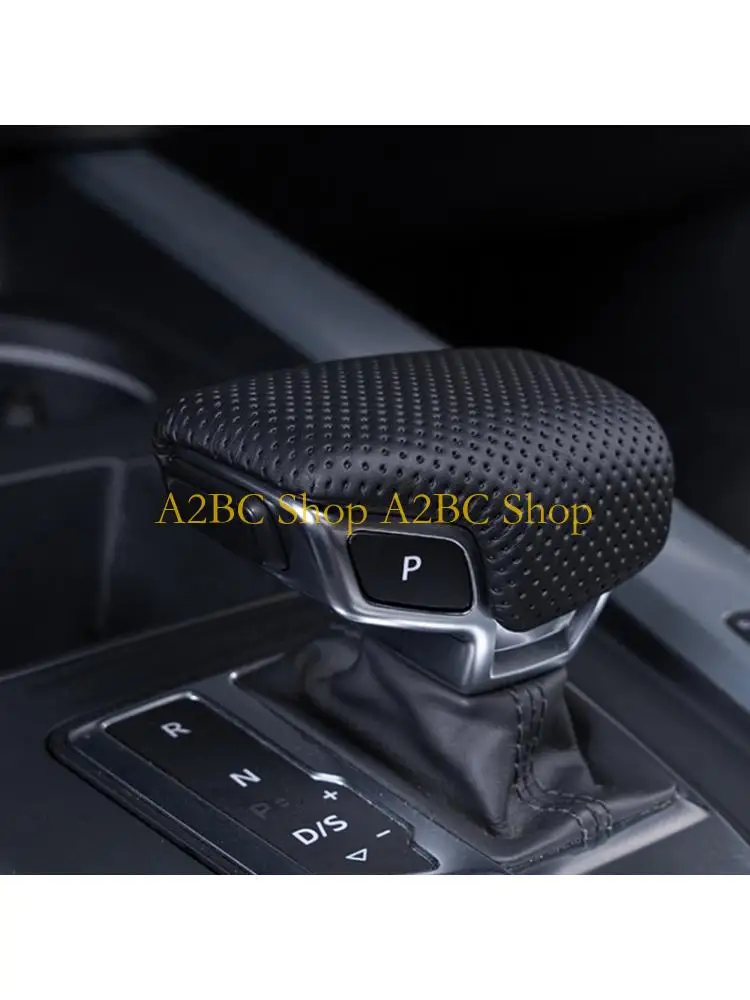 A2BC Premium Leather Gear Shifter Knob Cover 4M1713139F for Select Models 2016 To 2023 Left Hand Drive Only