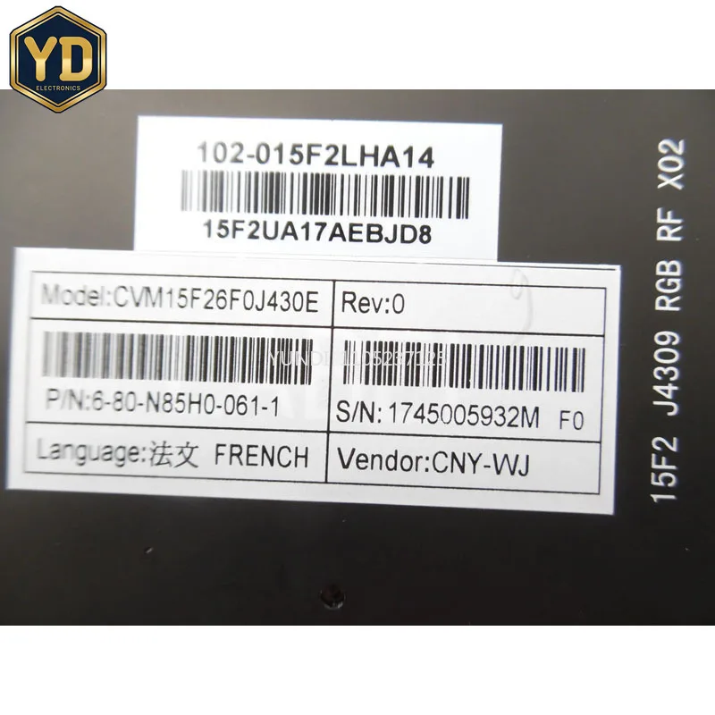 YD Colourful Backlit Keyboard For CLEVO N850 N857 N870 N870EJ N870EK1 N870EP6 N870EZ N870HJ N870HJ1 N870HK1 N870HP6 N870HZ N871E