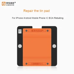 Amaoe PD-C Planting Tin Pad Universal Magnetic BGA Reballing Platform Mobile Phone CPU IC Rework Adsorption Silicon Mat Tool