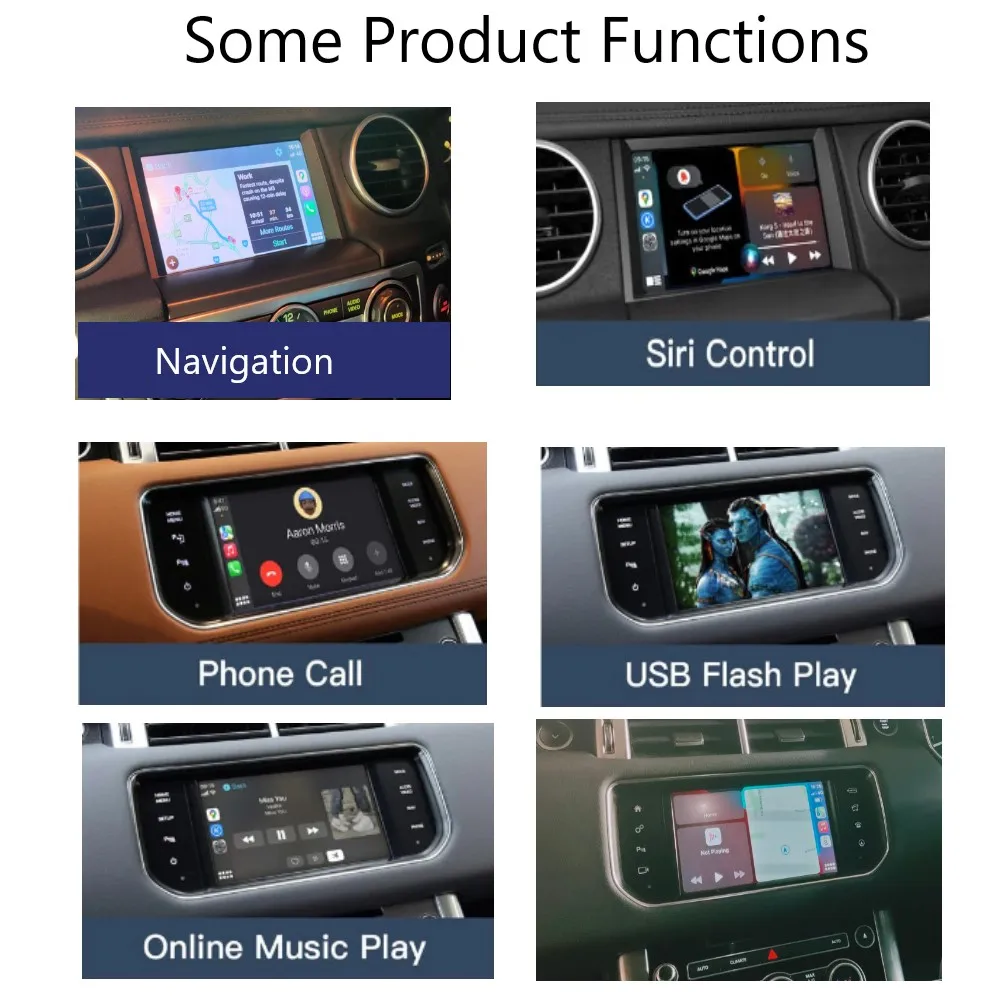 Wireless Carplay Android Auto Module Fits For Land Rover Jaguar Bosch Discovery4 Evoque Freelander2 XE XF XJL Mirroring Decorder