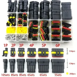 96/300/622Pcs 1/2/3/4/5/6 Pins Way Super Seal Waterproof Electrical Wire Connector Plug for Car Waterproof Connector