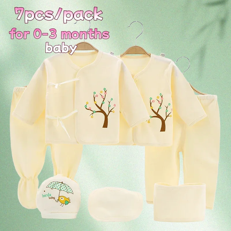 

Newborn Baby Boys Rompers Suits for Kids Infant Pants Bibs Caps Tops Cotton Sets Love Dad Mom