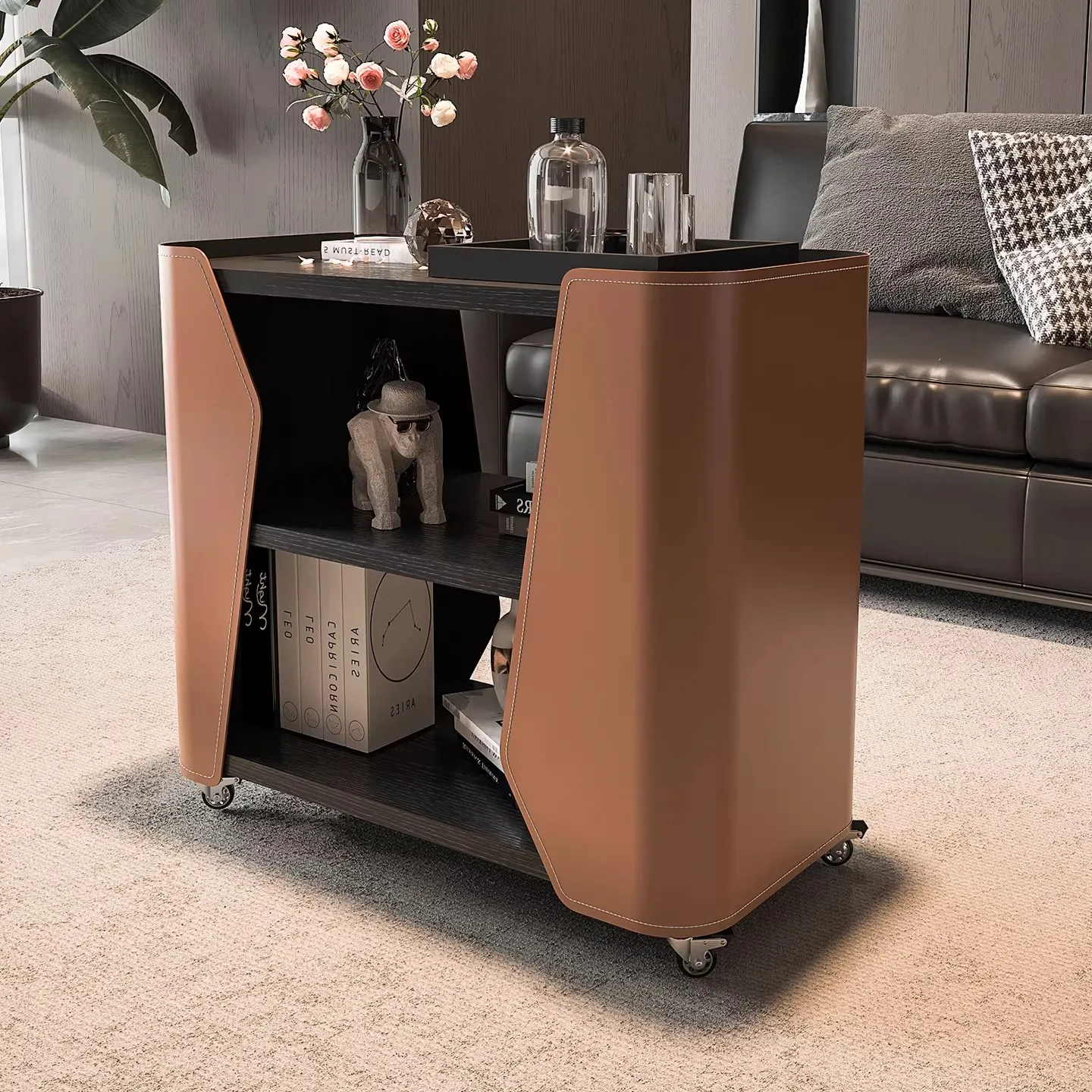 xx-Modern Light Luxury Durable Mobile Sofa Side & Bedside Table for Living/Dining Room Coffee Table^