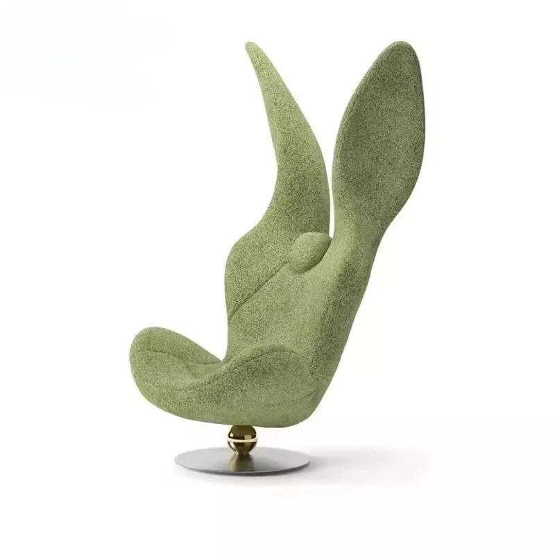 

Green rabbit chair single fiberglass special-shaped chair leisure Internet celebrity sofa chair