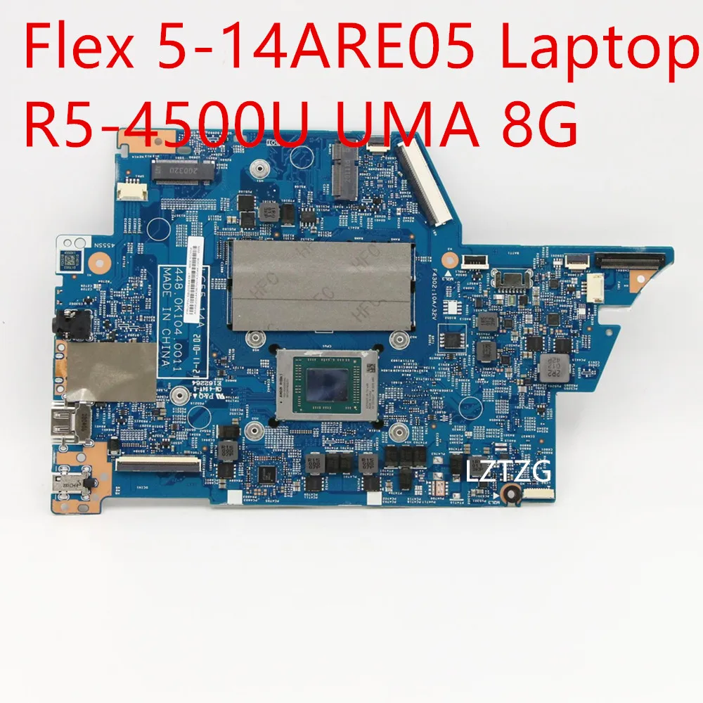 

Материнская плата для ноутбука Lenovo ideapad Flex 5-14ARE05, системная плата R5-4500U UMA 8G 5B20S44387 5B21B44605