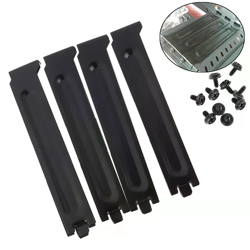 /TPz/10 x Black PCI Chassis Slot Covers Bracket with Screws Blanking Plate