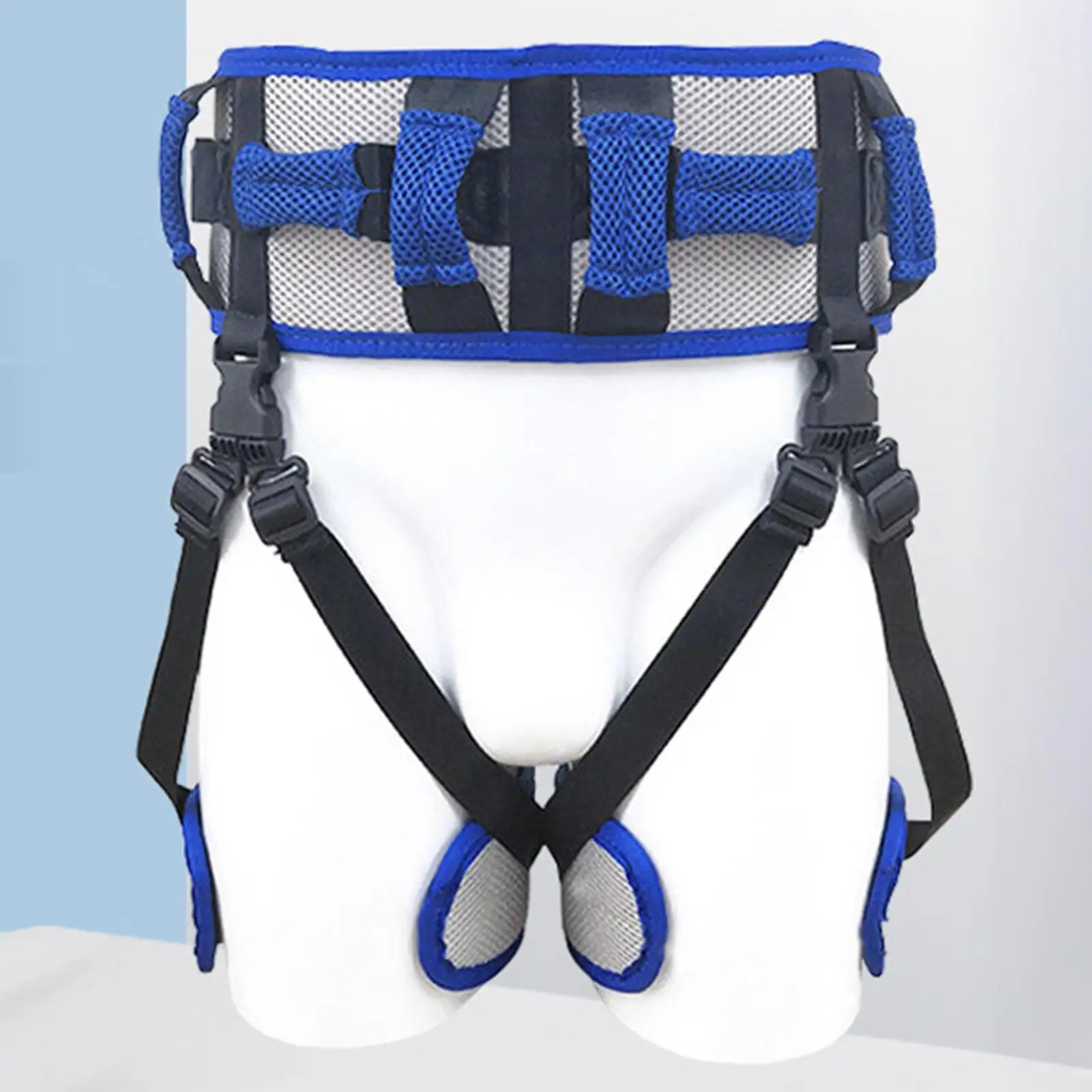 

Ergonomic Patient Transfer Belt with Secure Leg Loops for Assisted Walking and Standing Aid