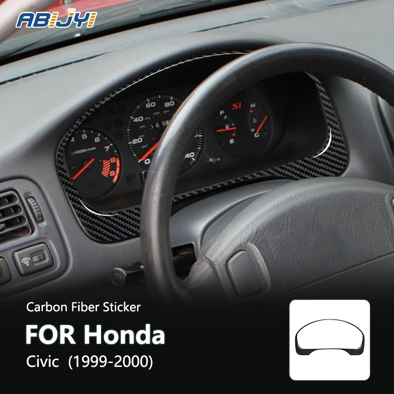 

For Honda Civic 1999 2000 Carbon Fiber Interior Car Speedometer Panel Decoration Sticker Decal Car Accessories