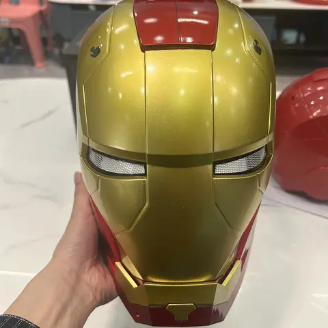 Casque Iron Man Mk5 Jarvis, lumineux, ouverture et fermeture manuelles, portable, Cool, masque de Cosplay pour enfants, jouet cadeau, nouvelle collection 2025