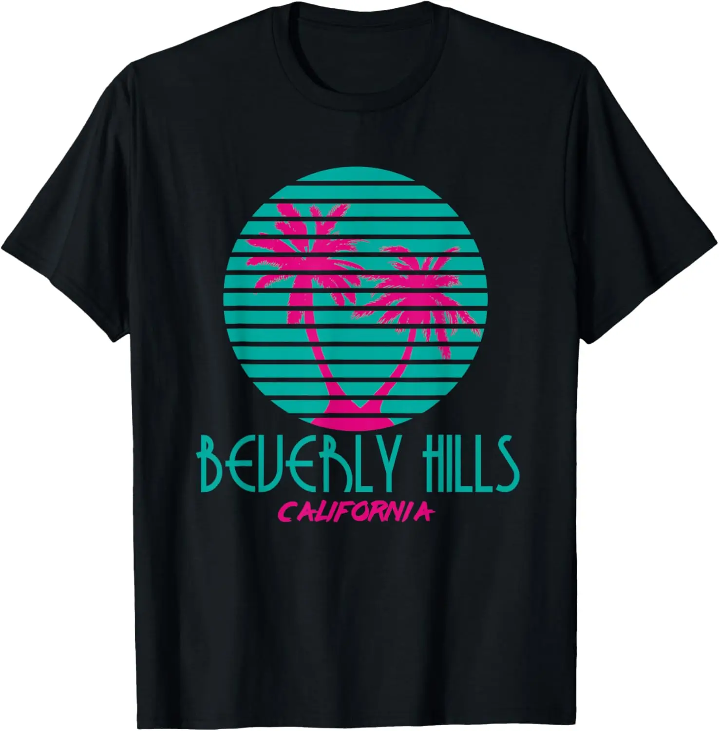 Beverly Hills California T Shirt Vintage Palm Trees Souvenir