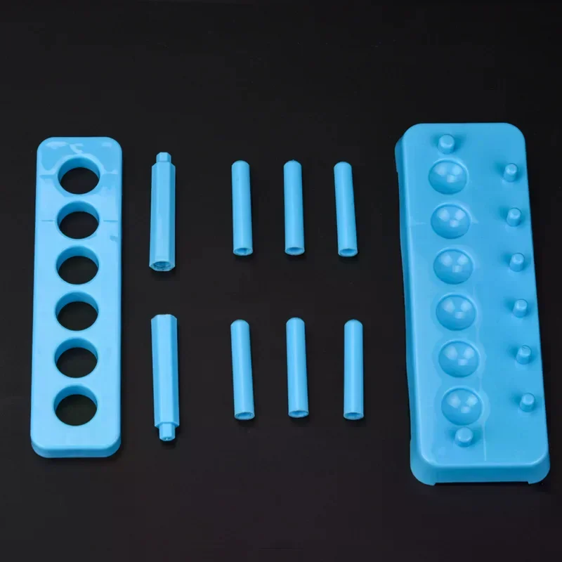 1Pcs Plastic Test Tube Rack Detachable Portable Lab Equipment Teaching Supplies Science Lab Vial Holder Tube