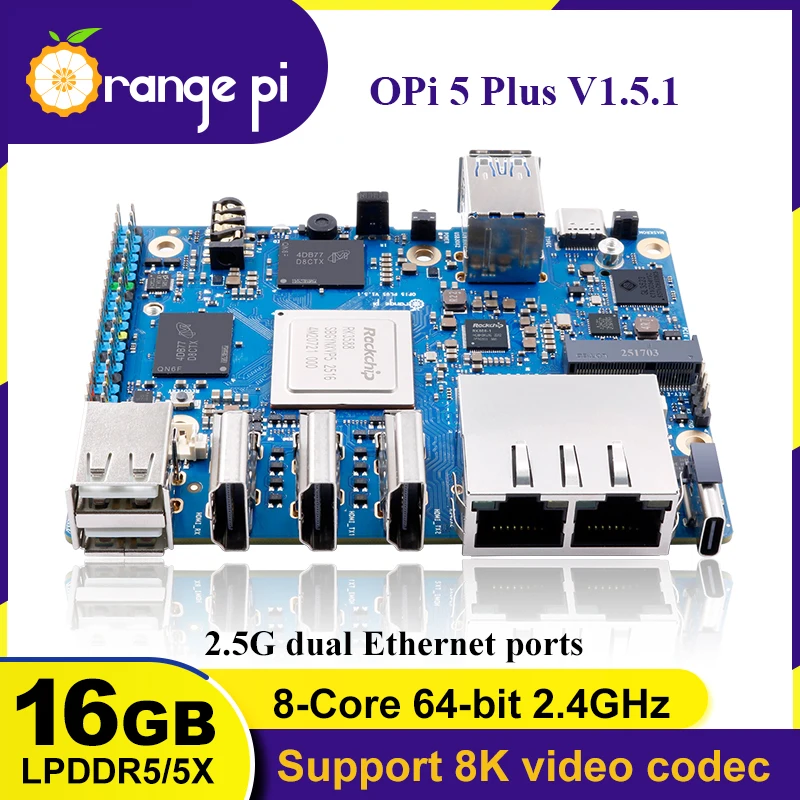AvaCoreOrangePi 5 Plus 16GB V1.5.1 Version Single Board Computer