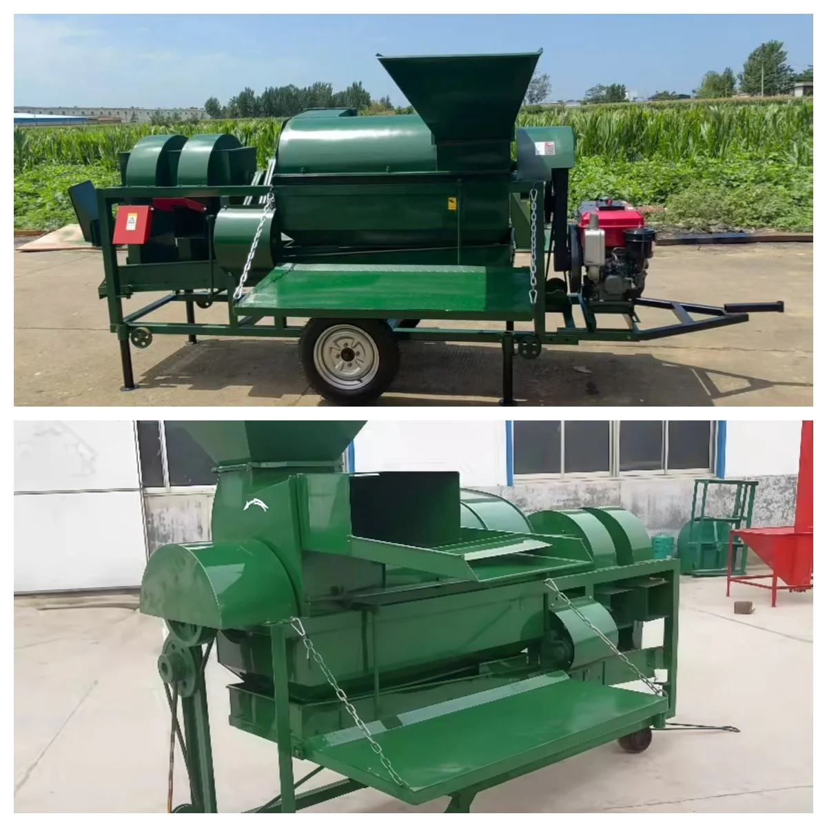 Agricultural Multi Crop Thresher Machine Grain Separating Threshing Equipment Field Operated Portable Thresher Machine