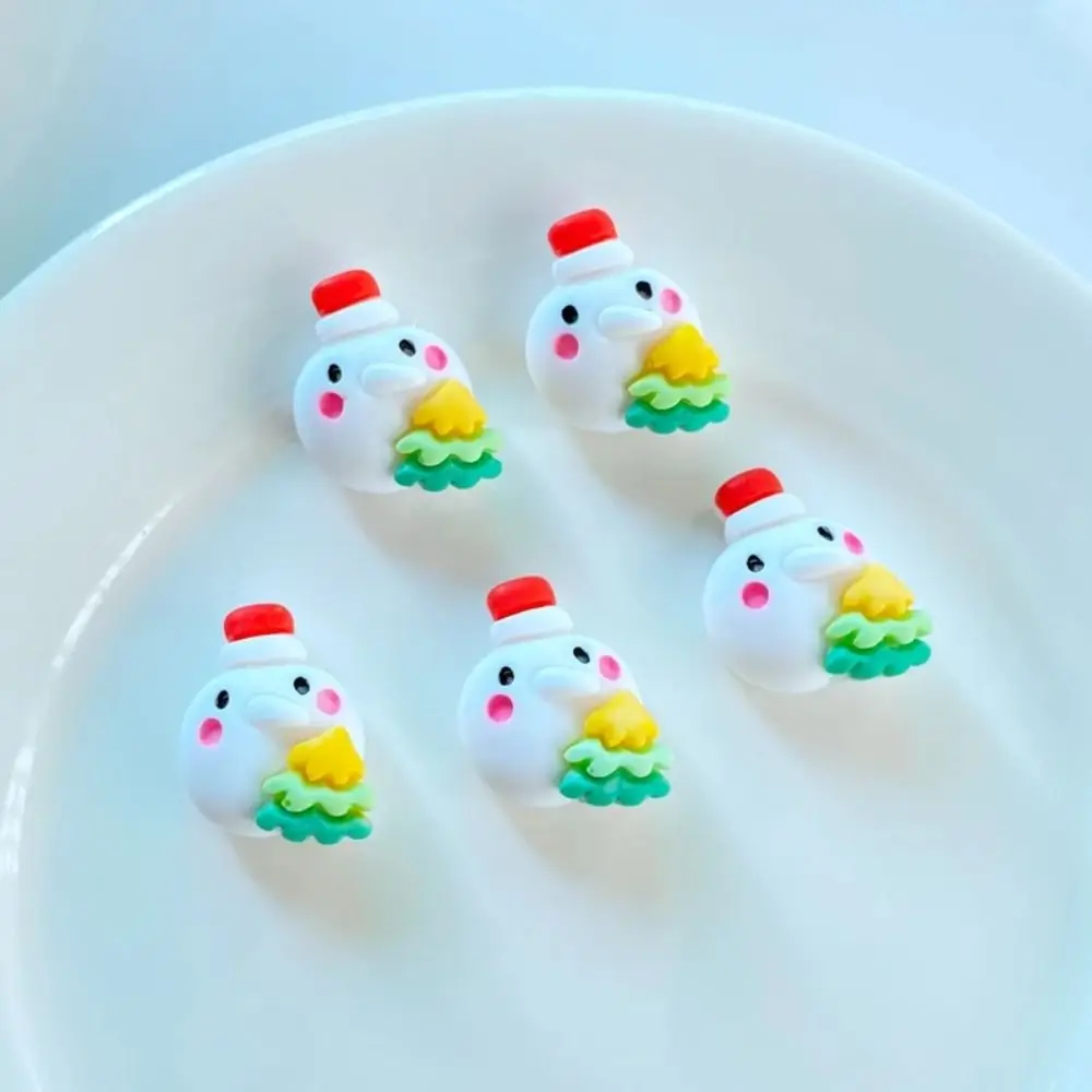 20Pcs New Cute Mini Christmas Collection Resin Figurine Crafts Flatback Cabochon Ornament Jewelry Making Hairwear accessori