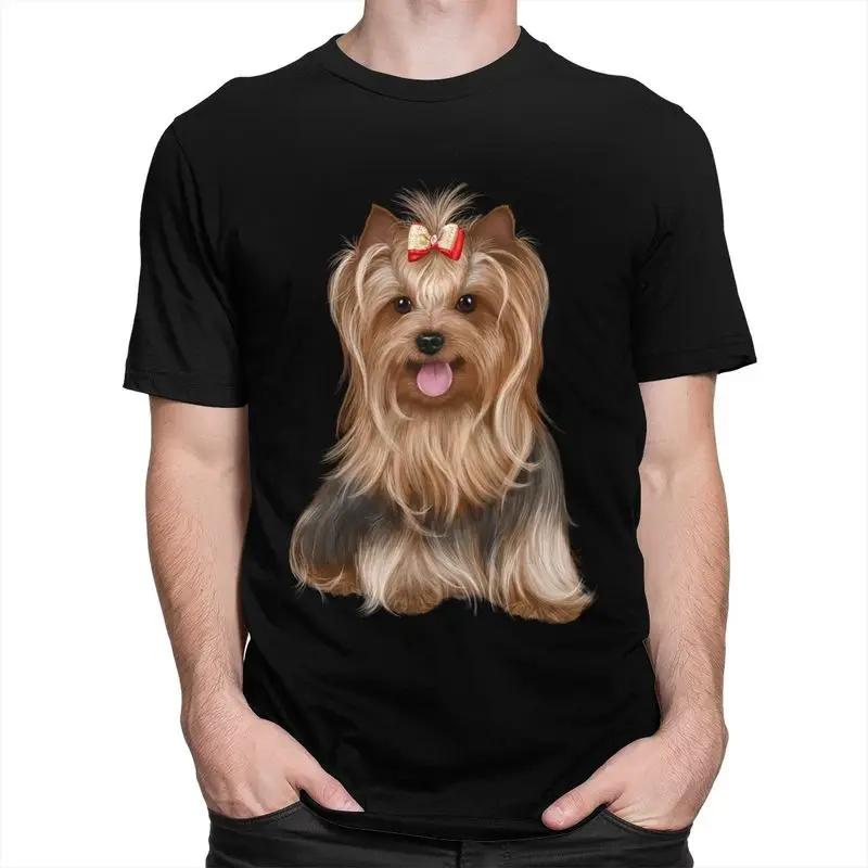 Custom Yorkshire Terrier Yorkie Dog T Shirt for Men Tshirt Tees T-shirts