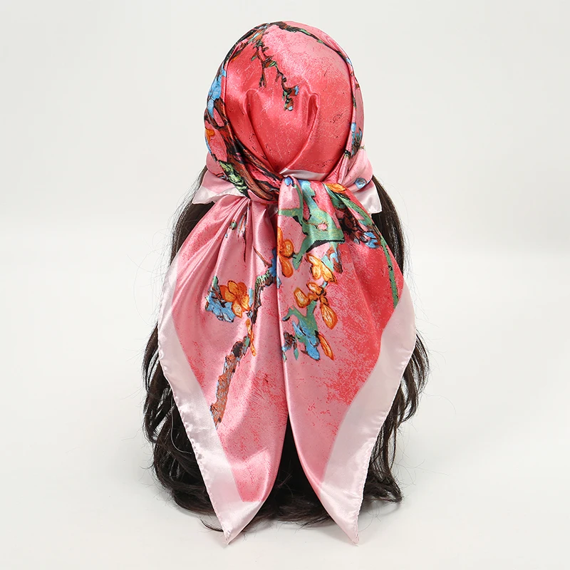 90Cm Square Silk Sc… - image