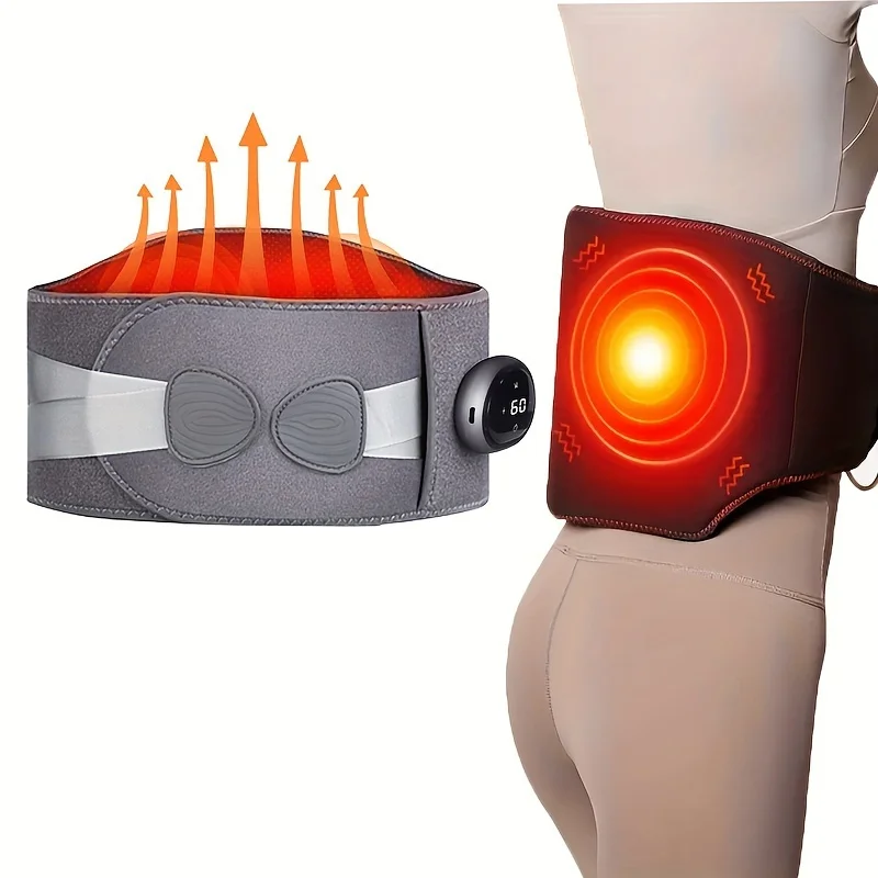 

Heating Pad for Back, Heat Back Massager, Belly Wrap Belt with Vibration Massage, Fast Heating Pads with Auto Shut Off, Heated M