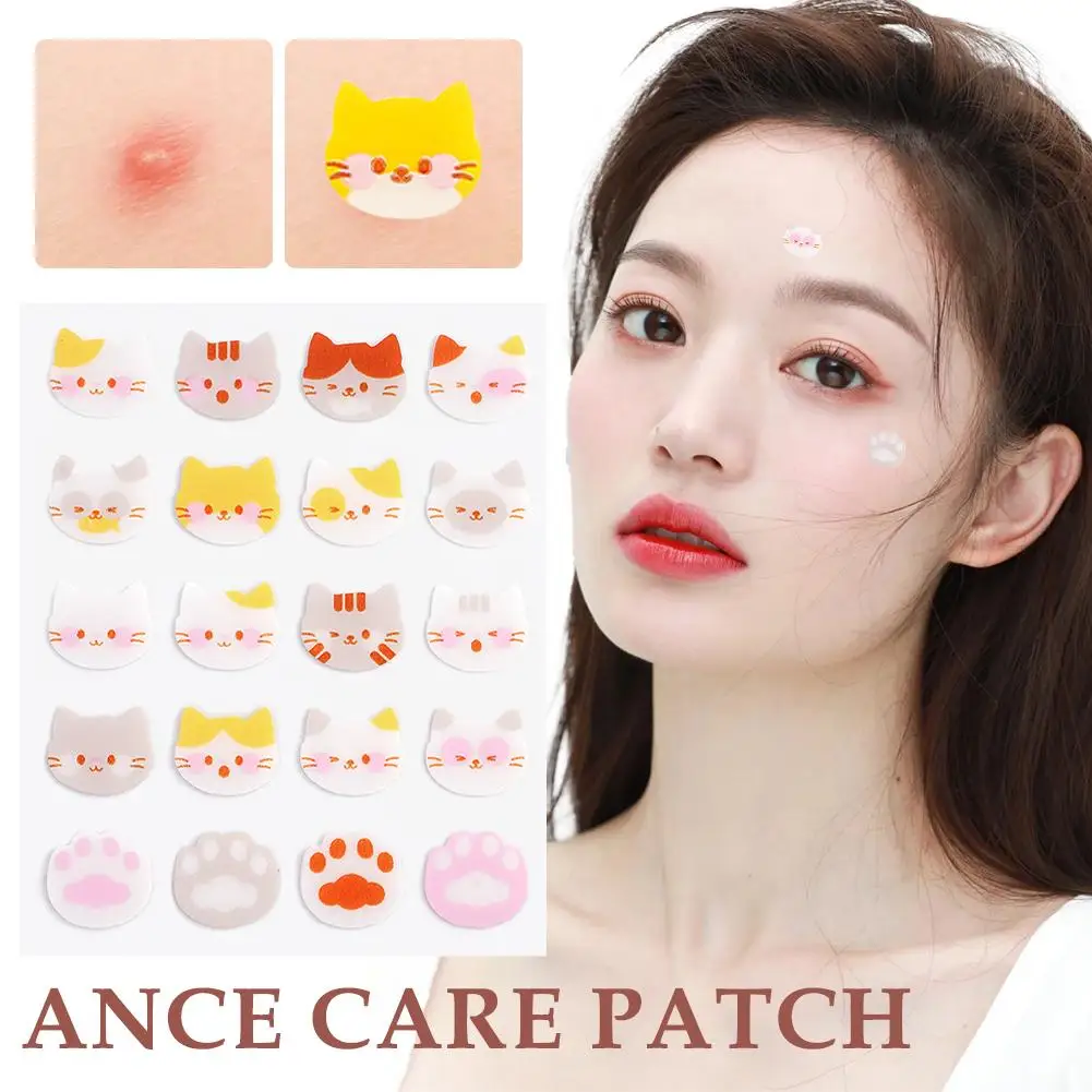 Colorful Cute Cat Shaped Acne Treatment Sticker Invisible Acne Cover Removal Pimple Patch Skin Care