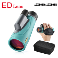 ASKCO 12X50 Telescope ED Monocular BAK4 Prism Phase Correction Coated Powerful Monoculars for Hunting Hiking Traveling Tourism