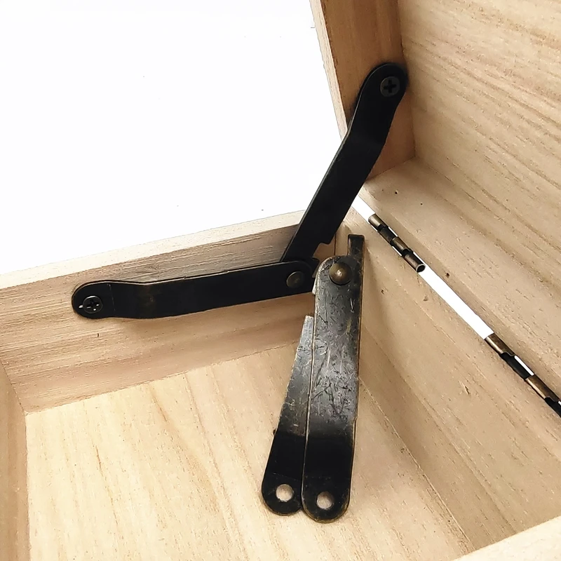 Size 67mm/82mm/97mm Furniture Support Hinge Wooden Tripod Support Antique Brass Support Gift Corner Wooden Support Hinge