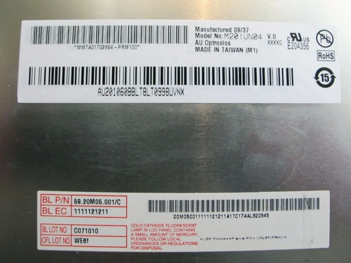 M201UN04 V0 20.1" inch 1600×1200 LCD Display Screen