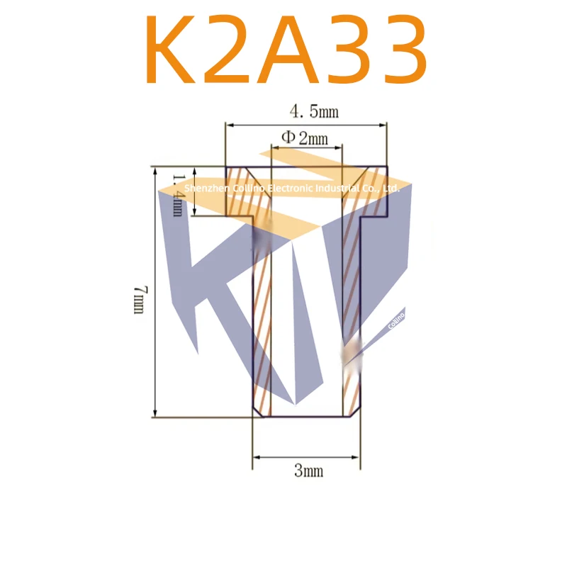 5pcs K2A33 K1A30 2mm/1mm for banana wire cable bent pin plug connector terminal socket
