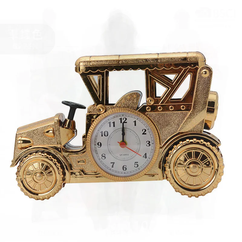 European-Style Retro Classic Car Alarm Clock Jewelry Company Gift Foreign Trade Export Gold Dial Battery Powered