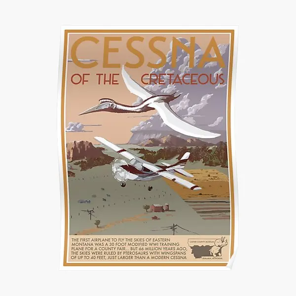 Cessna Of The Cretaceous  Poster Funny Mural Vintage Art Picture Room Modern Wall Print Painting Decor Home Decoration No Frame