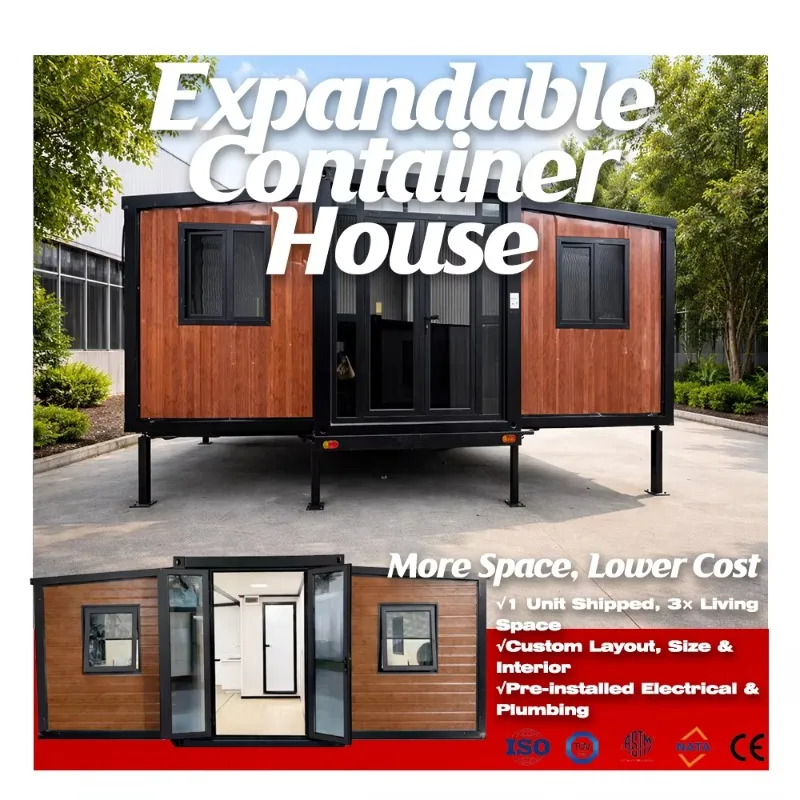Customized Expandable Container House Price Supplier China 20ft Foldable Flat Pack Container House For Portable Living Accommoda