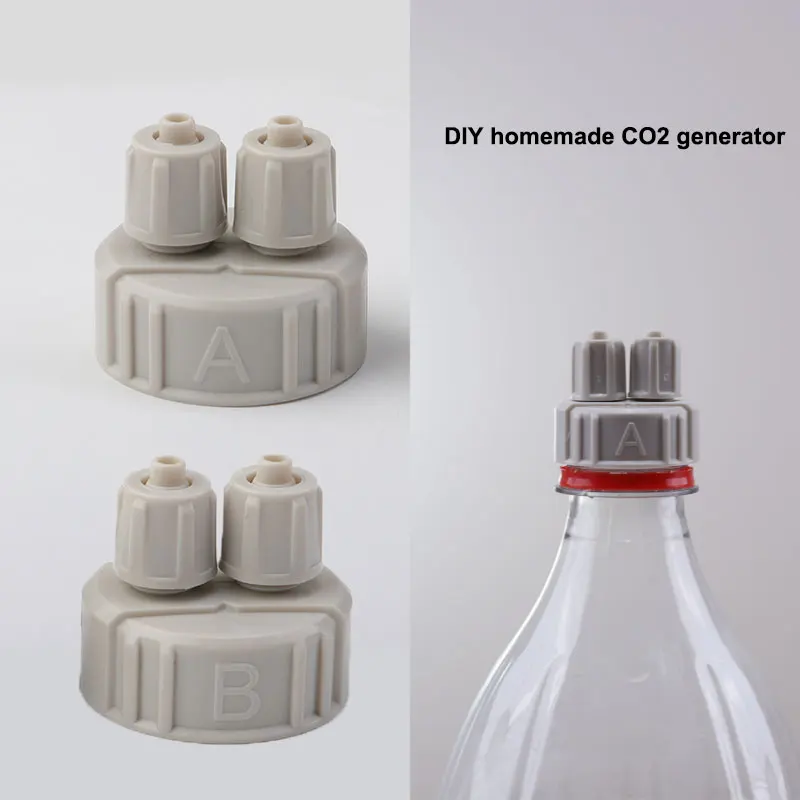 Aquarium CO2 System Generator Bottle Cap fishbowl plants  DIY Air Diffuser Generator Tool Carbon Dioxide Reactor Instrument