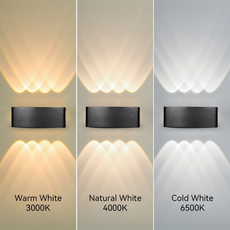 현대 벽 램프 큐브 Led 벽 Sconce 램프 방수 IP65 인테리어 벽 조명 110V 220V 욕실 야외 조명 4W 6W 8W