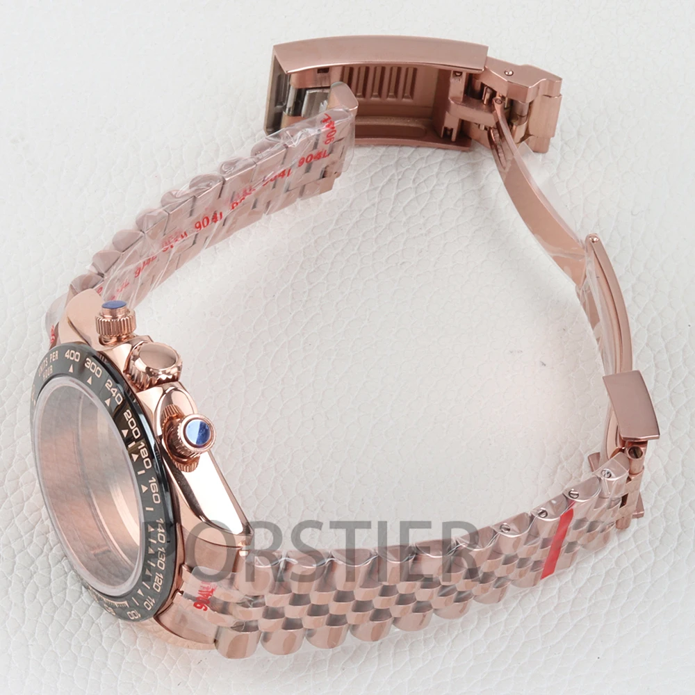 40mm vk63 Watch Case Sapphire For Daytona Stainless Steel Watch Case Parts Fit VK63/VK64 Quartz Movement Presidential Bracelet