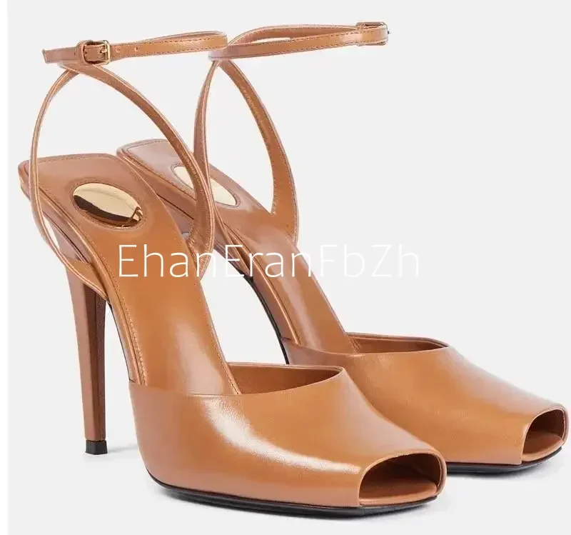 2025New European and American Summer Women\'s Stiletto High Heels Fish Mouth Sandals Fashion Banquet Dance Shoes Large Sandals