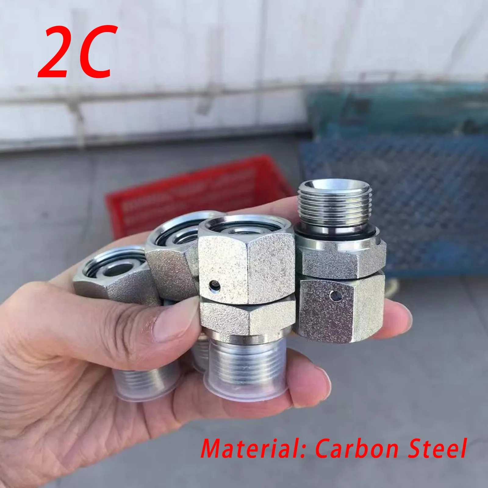 M12-M52 Hydraulic Oil Pipe Joint Light Carbon Steel Sleeve Type Metric Internal and External Thread Conversion Joint