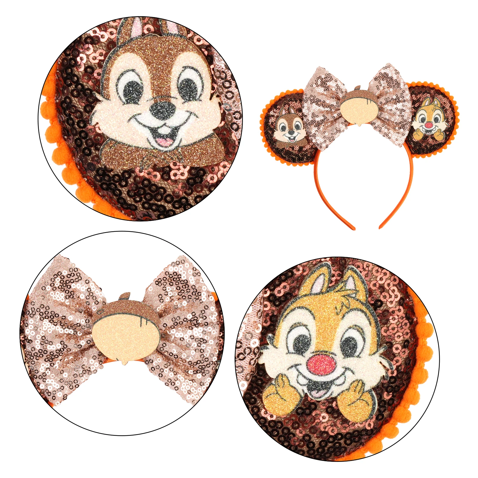 Disney Mickey Mouse HairBands Winnie the Pooh Tigger Eeyore Ear Headbands For Girls Kids Women Bee Piglet Bows Hair Accessories view 4