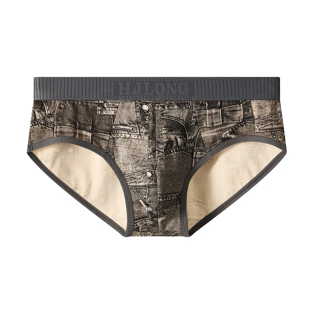 

Comfortable Fit M XL Retro Printed Briefs Stylish Retro Print Underwear Loose Loose Underpants 95 Cotton Fabric