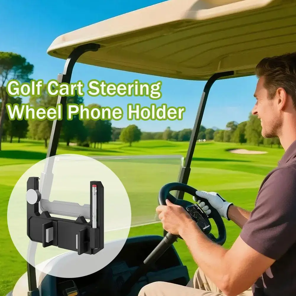 Golfwagen-Handyhalterung für Lenkrad, hochklappbare Handyhalterung für Club Car, EZGO, Yamaha Golfwagen-Zubehör für Smartphones