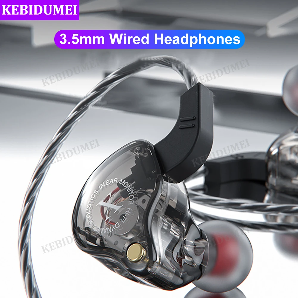 3.5mm Wired Earphones Wired in-ear Earbuds HIFI Stereo Sound Bass Sports Headphones Subwoofer Game Headsets for PC Xiaomi Huawei